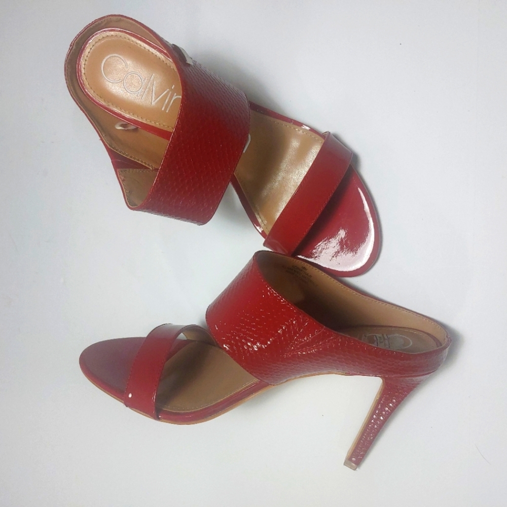 Calvin Klein Red Women's Heels Size 10M